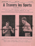 CP BOXE - BOXEUR - BOXING - BOKSEN - A TRAVERS LES SPORTS (27-03-1929) - Boxing
