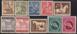Deutsches Reich (Germany) 1943-1944 MH (*) Stamps Accumulation – 10 Pieces - Unused Stamps