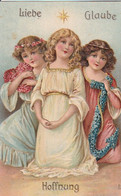 AK Liebe Glaube Hoffnung - Künstlerkarte - Drei Frauen - Allegorien - Reliefdruck - Ca. 1900 (59040) - 1900-1949