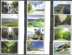 TRINIDAD AND TOBAGO, 2021, MNH, DEFINITIVES, LANDSCAPES, WATERFALLS, LIGHTHOUSES, BEACHES, BOATS, TREES,12v - Geography