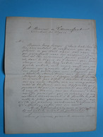 Lettre 1850 Du Colonel Charles Georges WESTEE (1798-?) Du 45° RI Au Directeur Du FIGARO - Manuscrits