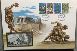 D23- Carnet Grèce Athens 96 17.03.1989  FDC Grand Format - Other