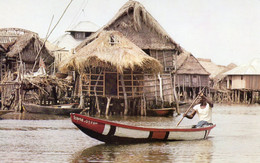 Dahomey Animée La Cité Lacustre Barque Comité National De L'Enfance - Dahomey