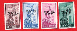 1948 (13-16) Serie Campidoglio Sovrastampati Su Due Righe - Nuovo MNH - Poste Aérienne