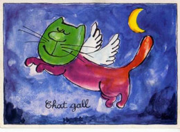 SINE Chat Gall, Chat Avec Ailes, Lune - Sine
