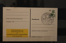 Deutschland 1977; Ganzsache Luwigsburger Kreiszeitung; Wertstempel 40 Pf Unfallverhütung - Cartes Postales Privées - Oblitérées