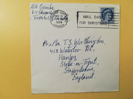 1959 BUSTA COVER  CANADA  BOLLO QUEEN ELIZABETH OBLITERE' TORONTO SLOGAN TO ENGLAND - Covers & Documents