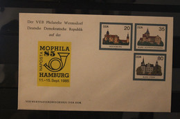 DDR 1985, Ganzsache Burgen Der DDR Mit Zudruck MOPHILA 85 Hamburg, MNH - Enveloppes - Neuves