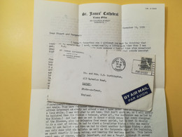 1959 BUSTA COVER INTESTATA LETTER CANADA  BOLLO BIRD UCCELLI OBLITERE' TORONTO SLOGAN TO ENGLAND - Brieven En Documenten