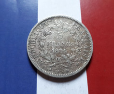 FRANCE BELLE 5 FRANCS HERCULE 1874 ARGENT PRIX DEPART 1 EURO !!! - J. 5 Francs