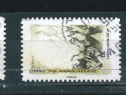 N°  1090 Impression Fauté Unique Le Toucher : Mains De Annibale Carrache Timbre France 2015 - Used Stamps