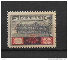 LOTE 2229  ///   ESPAÑA  GUERRA CIVIL    SELLO LOCAL GUERRA CIVIL SOBRETASA NACIONAL SEVILLA 1937 FALANGE ** MNH - Emissions Nationalistes