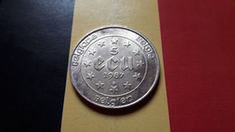 BELGIQUE-BELGIE-BELGIEN CAROLVS 5 ECU 1987 ARGENT/ZILVER/SILBER PRIX DEPART 1 EURO !!! - 12. Ecus