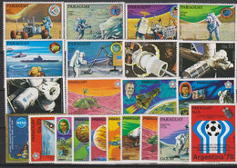 SPACE - Paraguay - Lot-22v MNH - Colecciones