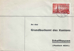 Motiv Brief  Herisau - "Grundbuchamt Schaffhausen"          1942 - Brieven En Documenten