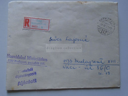 D187779  Hungary   Registered  Cover   1974  Honvédelmi Minisztérium  Ministry Of Defense  -Hivatalból Díjátalányozva - Cartas & Documentos