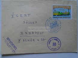 D187781  Hungary   Cover   1971    -Hivatalból Díjátalányozva  Stamp Railway Train - Lettres & Documents