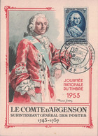 HAUTES ALPES - GAP - JOURNEE DU TIMBRE - 14-3-1953  -  CARTE OFFICIELLE - COTE 20€ - ....-1949