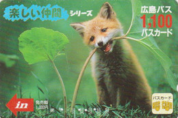 Carte Prépayée JAPON - ANIMAL - RENARD - FOX JAPAN Prepaid Bus Ticket Card - FUCHS -  Hiro 150 - Non Classificati