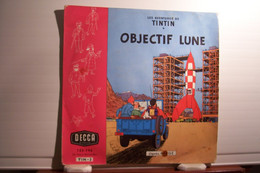 TINTIN -OBJECTIF  LUNE  - 33 Tours - 25 Cm -  ( En L'état  )  ( Pas De Reflet Sur L'original ) - Enfants