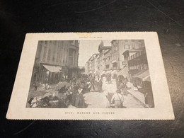 Nice Marché Aux Fleurs , Carte Provenant D’un Agenda1922 - Markets, Festivals