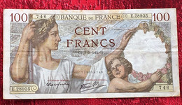 1942 -☛Monnaie & Billets Billet France 1871-1952 Anciens Francs Circulés Au XXème 100 F 1939-1942 ''Sully''-☛ - 100 F 1939-1942 ''Sully''