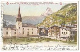 ZERMATT: Mit Werbung "Seeland Taschenuhr" 1910 - Täsch