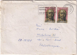 Envelope Sent From Luxembourg To Czech Republic - Letzeburger Hunneg - Brieven En Documenten