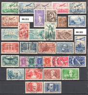 France 1936 Year Set - Used - Oblitéré - ....-1939