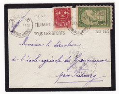Lettre 1937 Monte Carlo Monaco Institut Agricole De Grangeneuve Fribourg Posieux Suisse - Covers & Documents