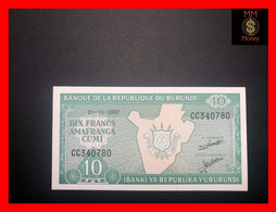 BURUNDI 10 Francs  1.11.2007   P. 33  UNC - Burundi