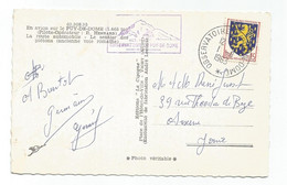 BLASON 15C GUERET OBERVATOIRE DU PUY DE DOME 1.3.1963 SUR CARTE CONCORDANTE GERANCE - 1941-66 Wappen