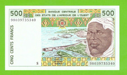 GUINEA BISSAU W.A.S. 500 PESOS 1998  P-910Sc  UNC - Guinea–Bissau