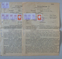 Bulgaria Bulgarian 1976 Court Divorce 2 Doc. With Many Fiscal Revenue Stamps Revenues (m60) - Brieven En Documenten