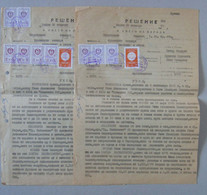 Bulgaria Bulgarian 1976 Court Divorce 2 Doc. With Many Fiscal Revenue Stamps Revenues (m60) - Briefe U. Dokumente