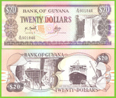 GUYANA 20 DOLLAR 1989  P-27(2)  UNC - Guyana