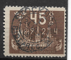 Schweden,  Schöner Wert  Der  Postkongress-Ausgabe Von 1924 - Used Stamps