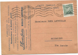 MONACO 80C VERT SEUL CARTE ENTETE FABRICATION ARTICLE DENTISTE MONACO CONDAMINE 1941 - Lettres & Documents