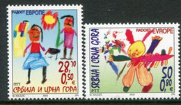 YUGOSLAVIA (Serbia & Montenegro) 2003 Universal Children's Day MNH / **  Michel 3150-51 - Ungebraucht