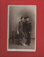 Carte Photo Abîmée - Enfant , Enfants ,fille, Garçon , Marin   ( 6 Mai 1934) - Altri & Non Classificati