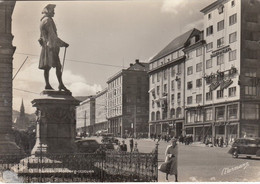 NORGE-NORVEGIA-BERGEN HOLBERG-STATUEN-CARTOLINA VERA PHOTO VIAGGIATA IL 10-8-1957 - Noorwegen