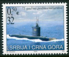 YUGOSLAVIA (Serbia & Montenegro) 2003 Submarine Service Anniversary MNH / **  Michel 3168 - Ungebraucht