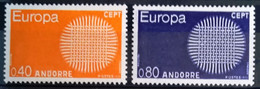 EUROPA 1970 - ANDORRE FRANCAIS                    N° 202/203                       NEUF* - 1970