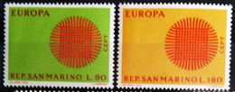 EUROPA 1970 - SAINT MARIN                    N° 762/763                      NEUF** - 1970