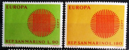 EUROPA 1970 - SAINT MARIN                    N° 762/763                      NEUF* - 1970