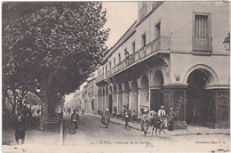 AL110 BLIDA  - ANIMATIONS DE L'AVENUE DE LA GARE - FACADE ET TERRASSE DE L'HÔTEL D'ORIENT - DOS VERT - Blida