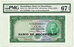 Mozambique - 100 Escudos -PMG 67 EPQ Superb Gem Unc. - ND ( 1976 - Old Date 27.03.1961 )- P 117.a - PORTUGAL - Mozambique
