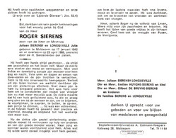 Roger Sierens (1942-1988) - Devotieprenten
