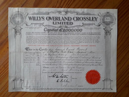 Willy's Overland Crossley - 1933 - Automobile