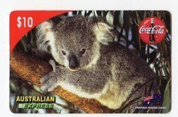 AUSTRALIE PREPAID AUSTRALIAN EXPRESS 10$ KOALA Date Exp 15/06/2001 COCA COLA - Non Classificati